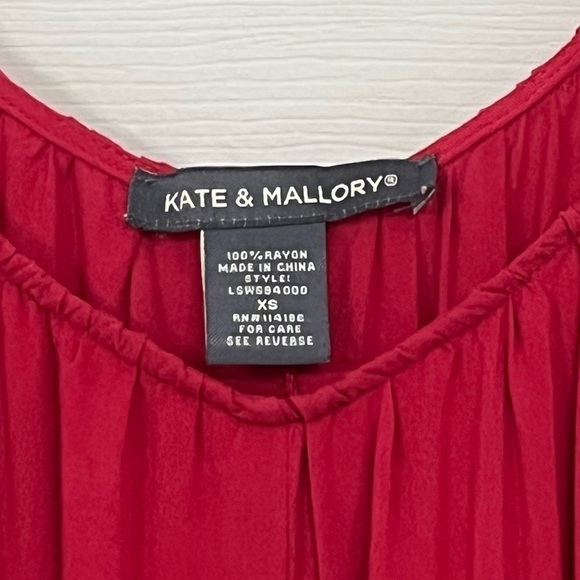 Kate & Mallory berry red pullon diagonal hem oversized jumpsuit, XS. - Picture 5 of 7